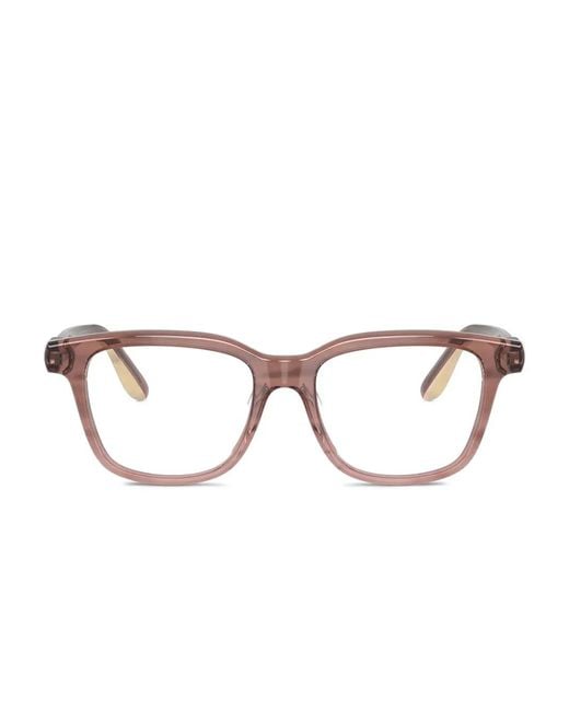 Brunello Cucinelli Purple Rectangle-Frame Glasses