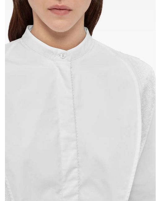 Camicia Con Inserti di MSGM in White