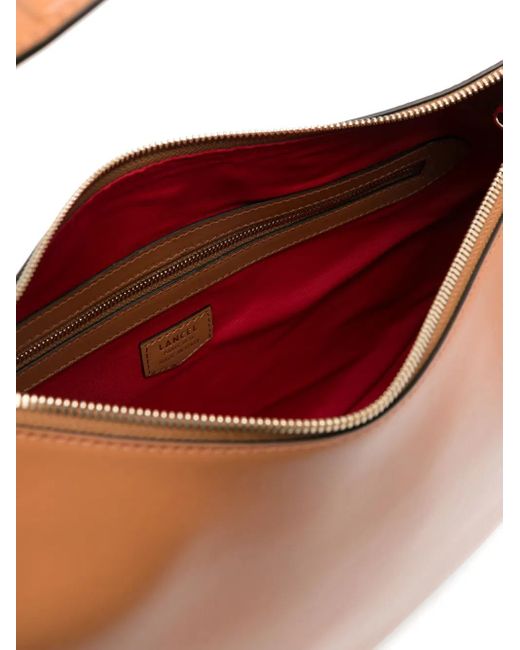 Lancel Brown M Zip Shoulder Bag