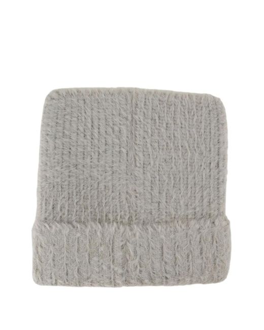 Casablanca Gray Fluffy Square Beanie