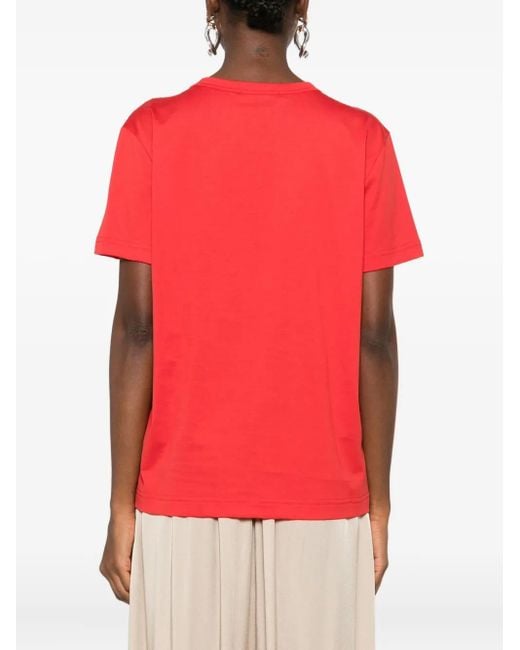 Fabiana Filippi Red Crew-Neck T-Shirt