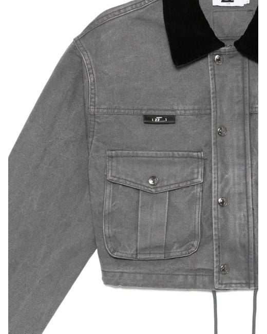 Izzue Black Logo-Embroidered Jacket