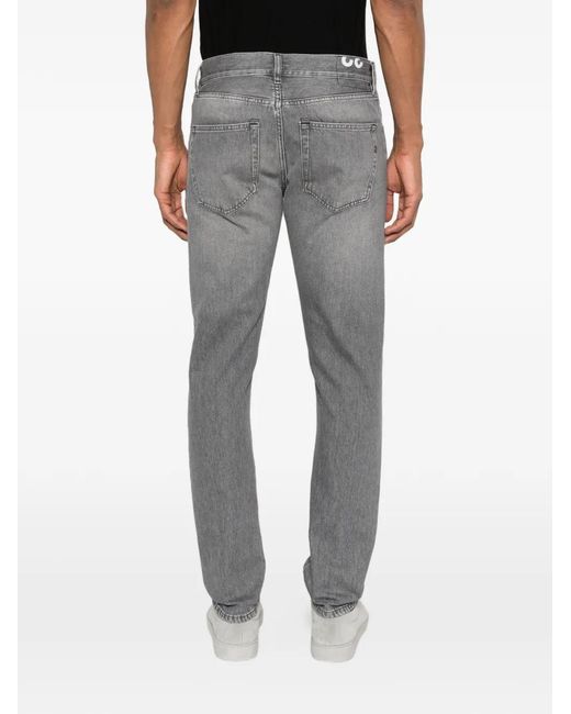 Dondup Gray Button Jeans for men