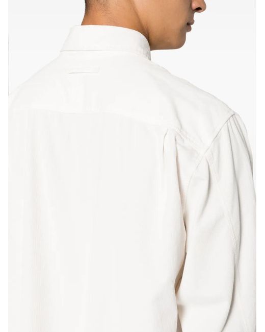 Orlebar Brown White Long-Sleeve Cotton Shirt for men