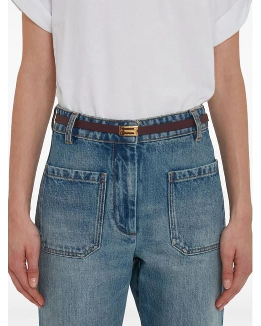 Victoria Beckham White Micro Frame Belt