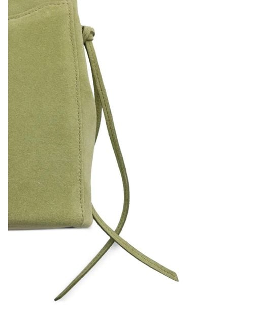 Prada Green Carry Mini Suede Handbag