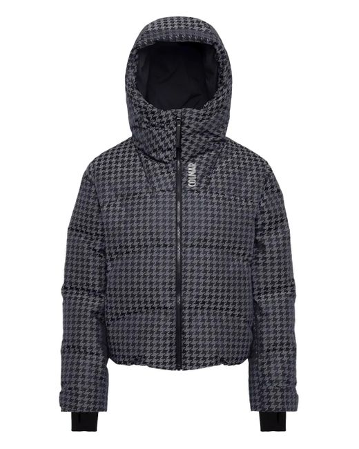 Colmar Black Houndstooth Puffer Jacket