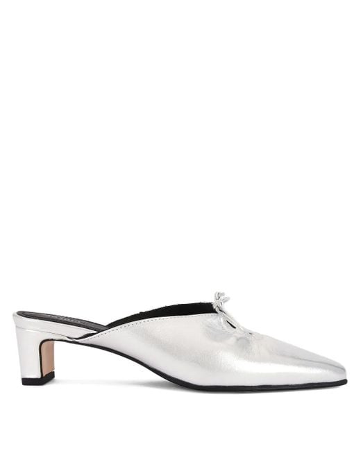 Alohas White Amar Tie-Detail Mules