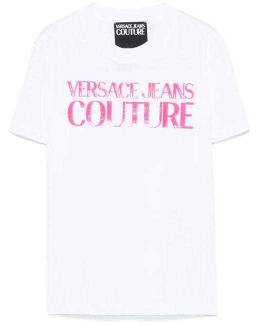 Versace Jeans Couture Pink Cotton-Jersey T-Shirt