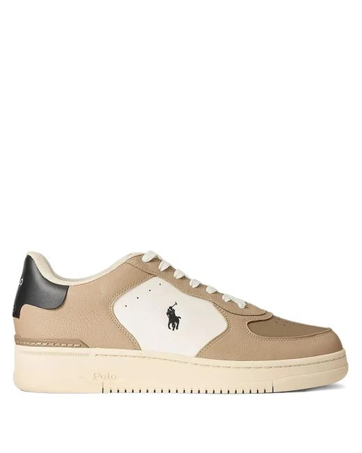 Sneakers Con Inserti Logati di Polo Ralph Lauren in Natural da Uomo