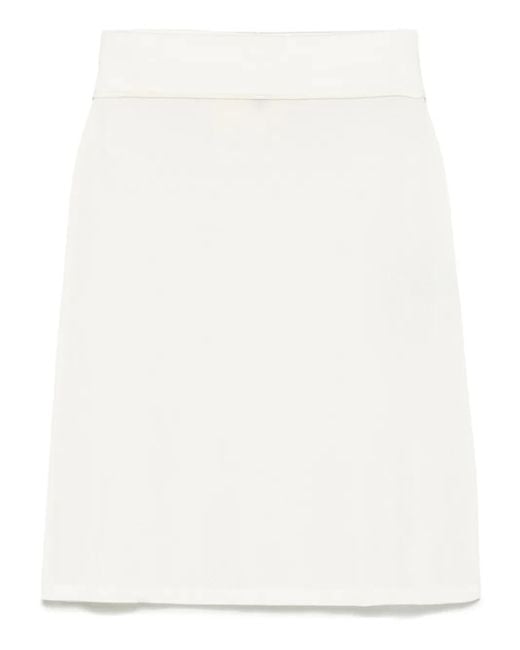 Totême  White Knitted Mini Skirt