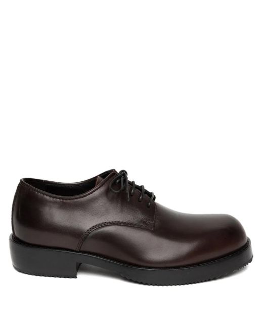Dries Van Noten Brown Leather Lace-Up Derby Shoes for men