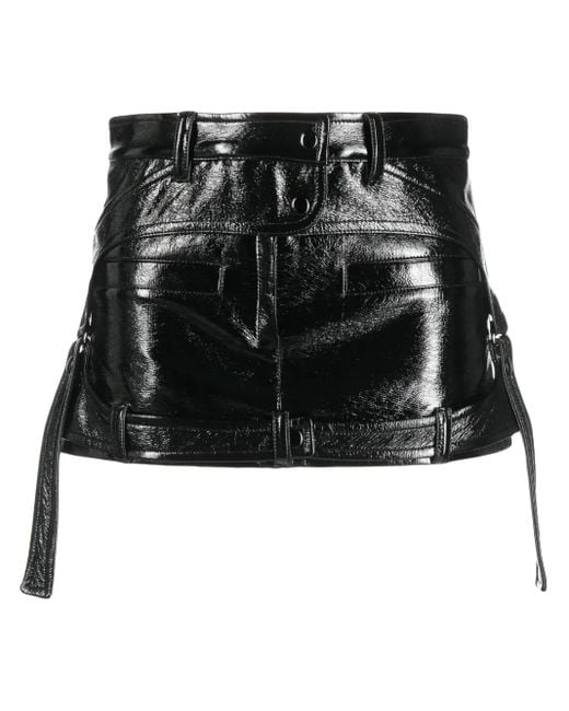 Courreges Mini-Rok Met Zijband in het Black
