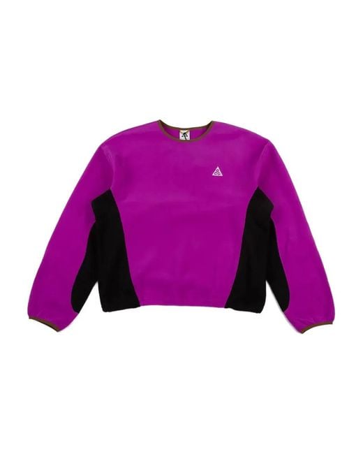 Nike Purple Wolf Tree Crew-Neck Sweatshirt for men