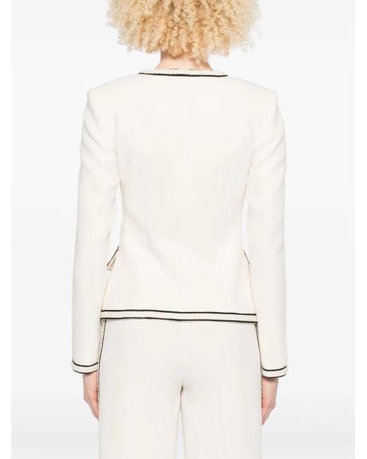 Nissa Natural Single-Breasted Suit Jacket