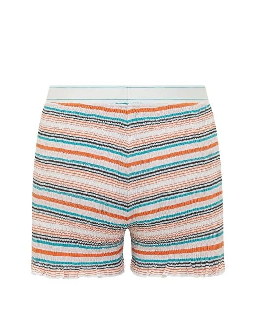 Casablanca Blue Striped-Pattern Shorts