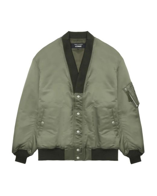 Comme des Garçons Green V-Neck Bomber Jacket for men