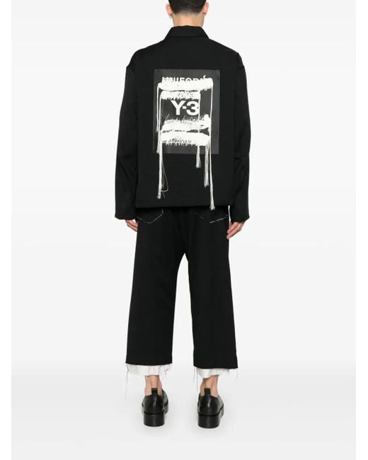 Y-3 Black Printed Jacket for men