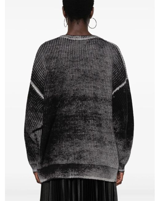 R13 Black Faded-Effect Cardigan