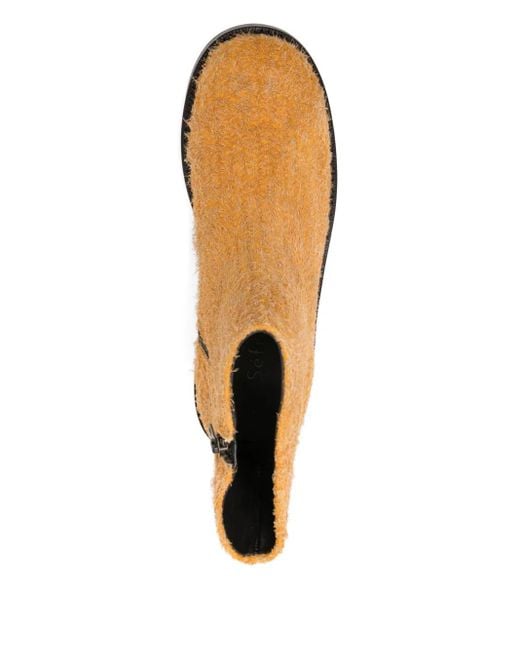 Séfr Brown Textured Ankle Boots