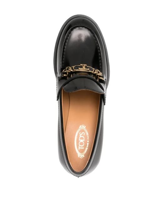 Tod's Black T Chain Detail Pumps
