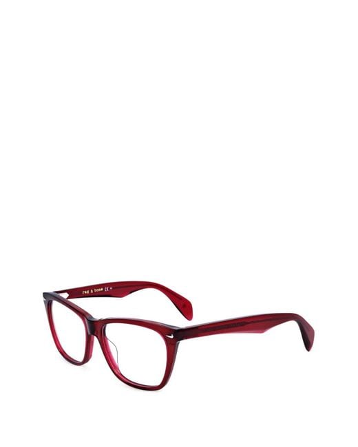 Rag & Bone White Brille Mit Eckigem Gestell