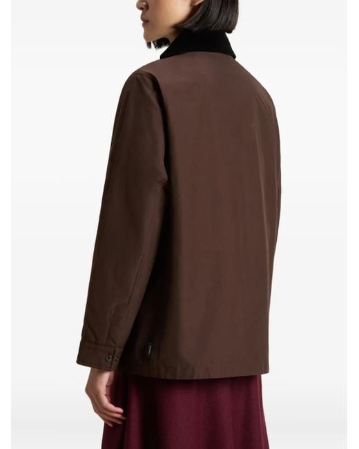 Giacca Con Collo di Woolrich in Brown