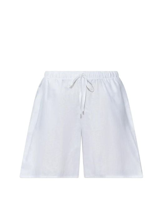 Hanro White Essentials Drawstring-Elasticated Shorts