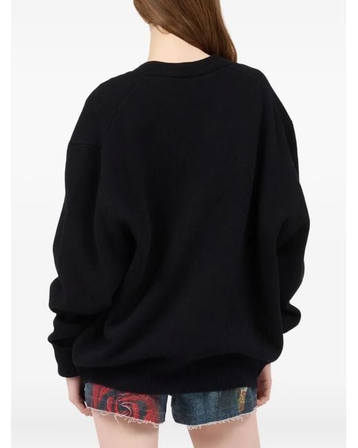 Roberto Cavalli Black Button Cardigan