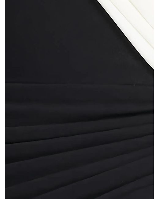 Tadashi Shoji Black Draped Slit Maxi Dress