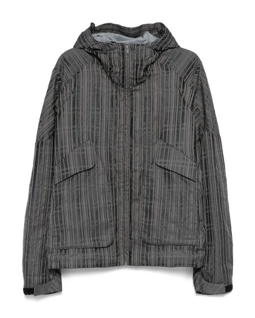 Plumífero a rayas _J.L - A.L_ de hombre de color Gray