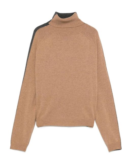 Maglione A Collo Alto di Semicouture in Natural