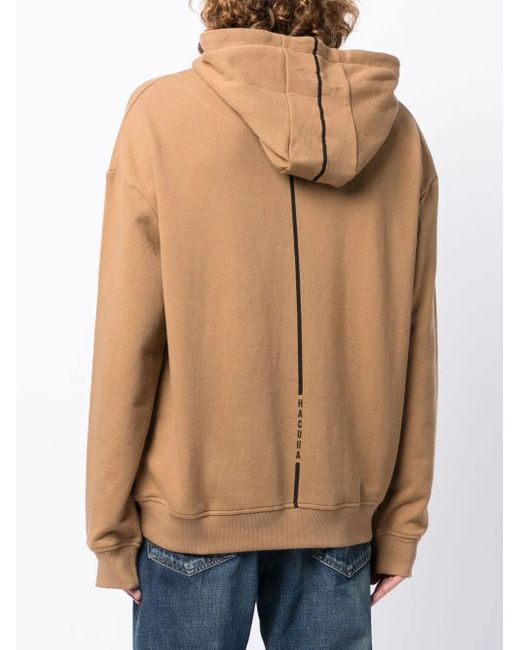 Haculla Brown Not So Fast Print Hoodie for men