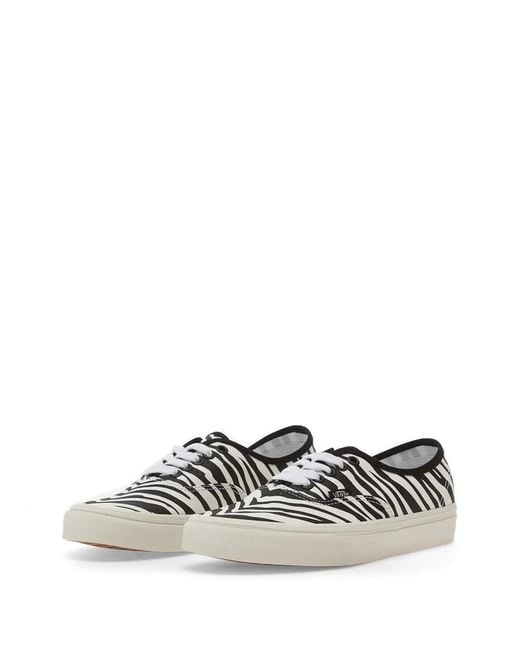 Vans White Zebra-Print Sneakers