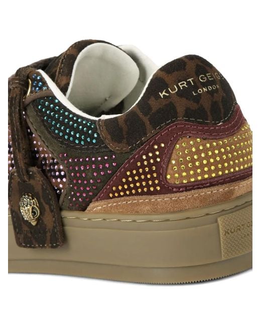 Kurt Geiger Southbank Tag レオパード スニーカー Brown