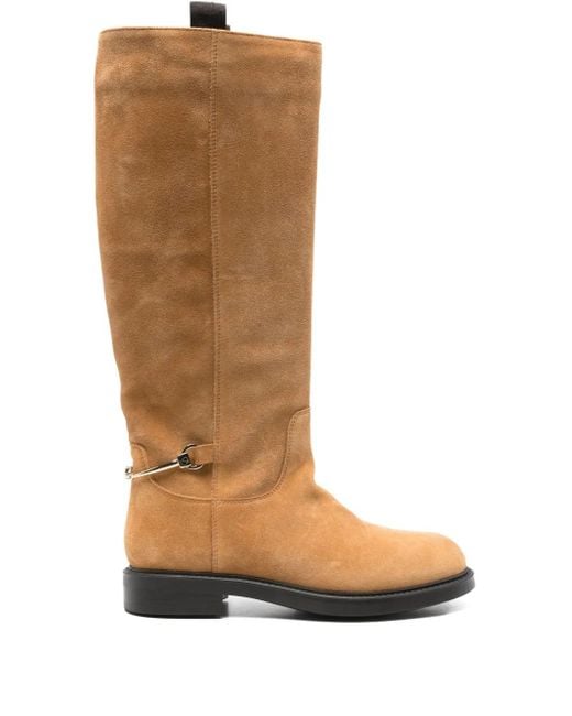 Bottes En Daim À Boucle Doucal's en coloris Brown