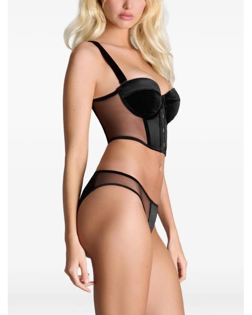 Maison Close Black X Scandale Rococo Open Briefs