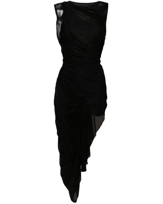 Vestido midi Galathea asimétrico Christopher Esber de color Black