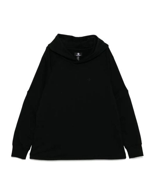 Converse Black Logo-Embroidered Hoodie