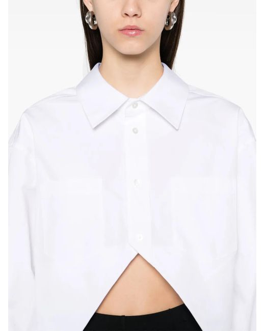 Alexander Wang White Exaggerated Split Front Shirt