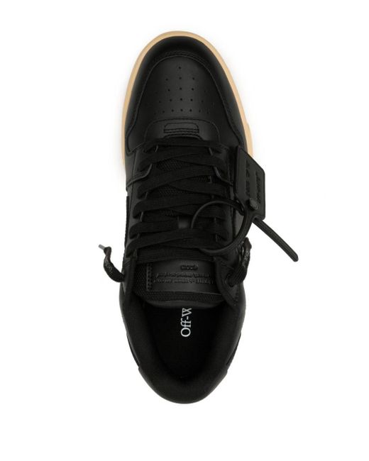 Off-White c/o Virgil Abloh Black Out Of Office Leather Sneakers for men