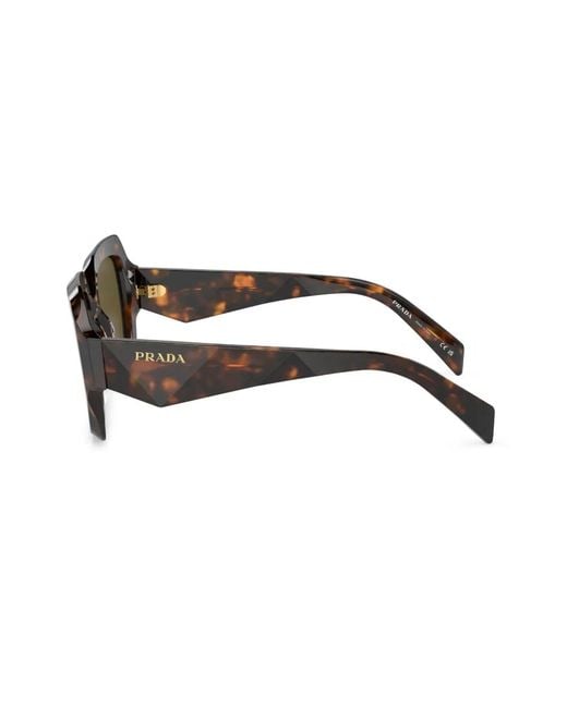 Prada Green Square-Frame Sunglasses