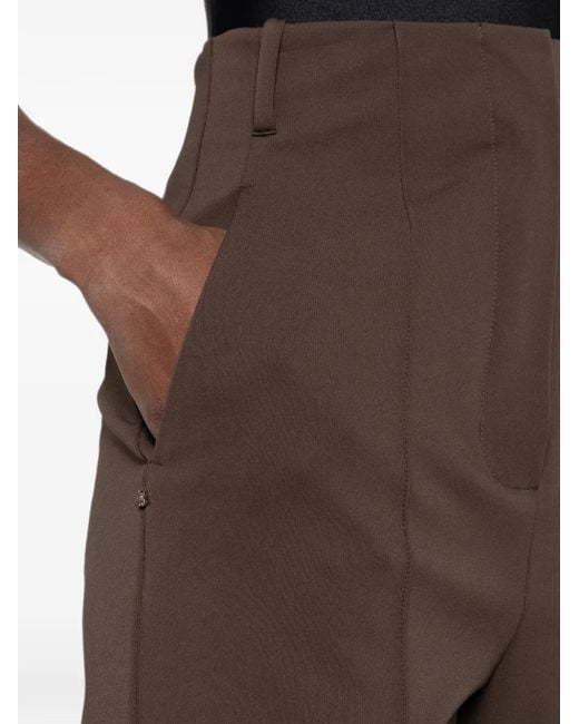 Sportmax Brown Volonta High-Waisted Wide-Leg Trousers