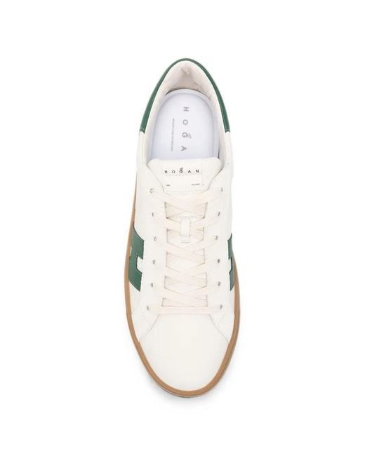 Hogan White Crosswind Panelled Sneakers for men