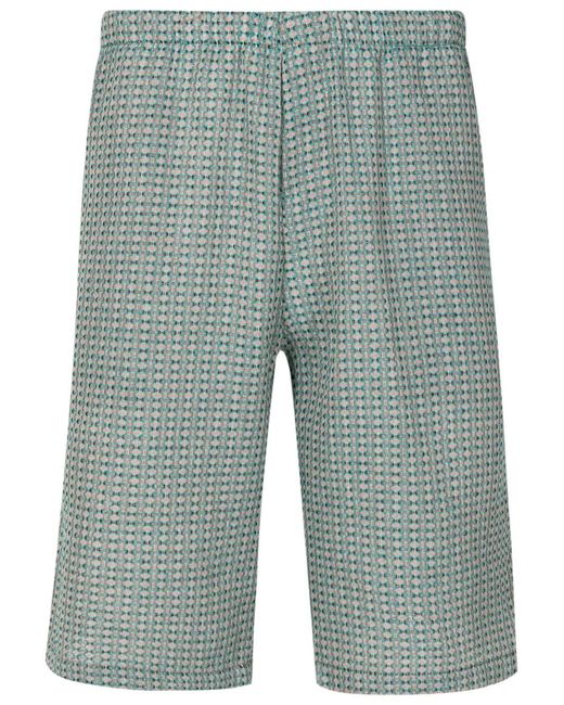 Amir Slama Blue Knitted Shorts for men