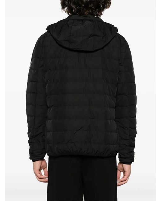 EA7 Gesteppte Kapuzenjacke in Black für Herren