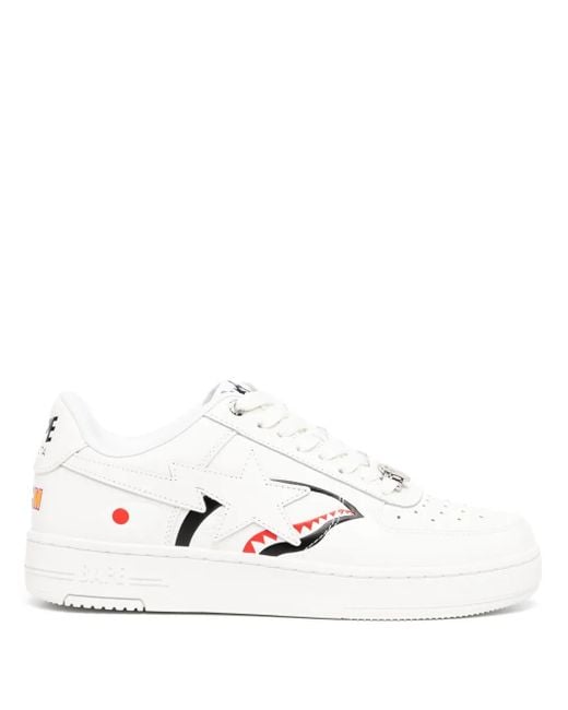 Zapatillas STA Shark M2 A Bathing Ape de hombre de color White
