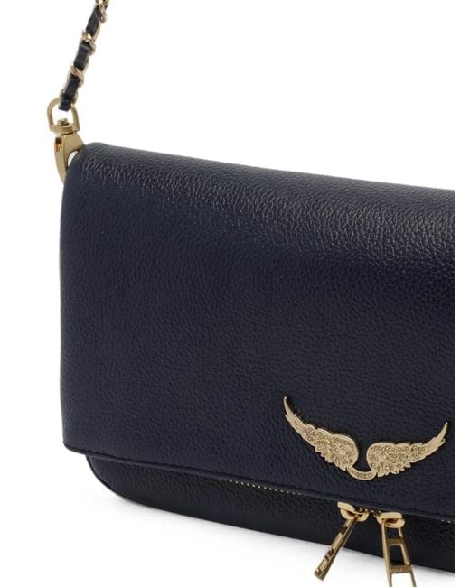 Zadig & Voltaire Blue Rock Clutch