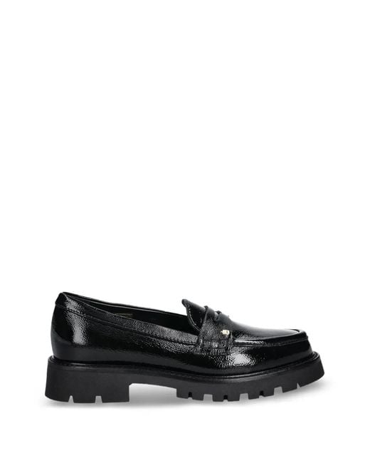 Baldinini Black Lug-Sole Platform Penny Loafers