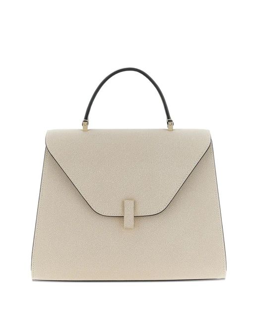 Valextra Natural Large Iside Flap Leather Tote Bag